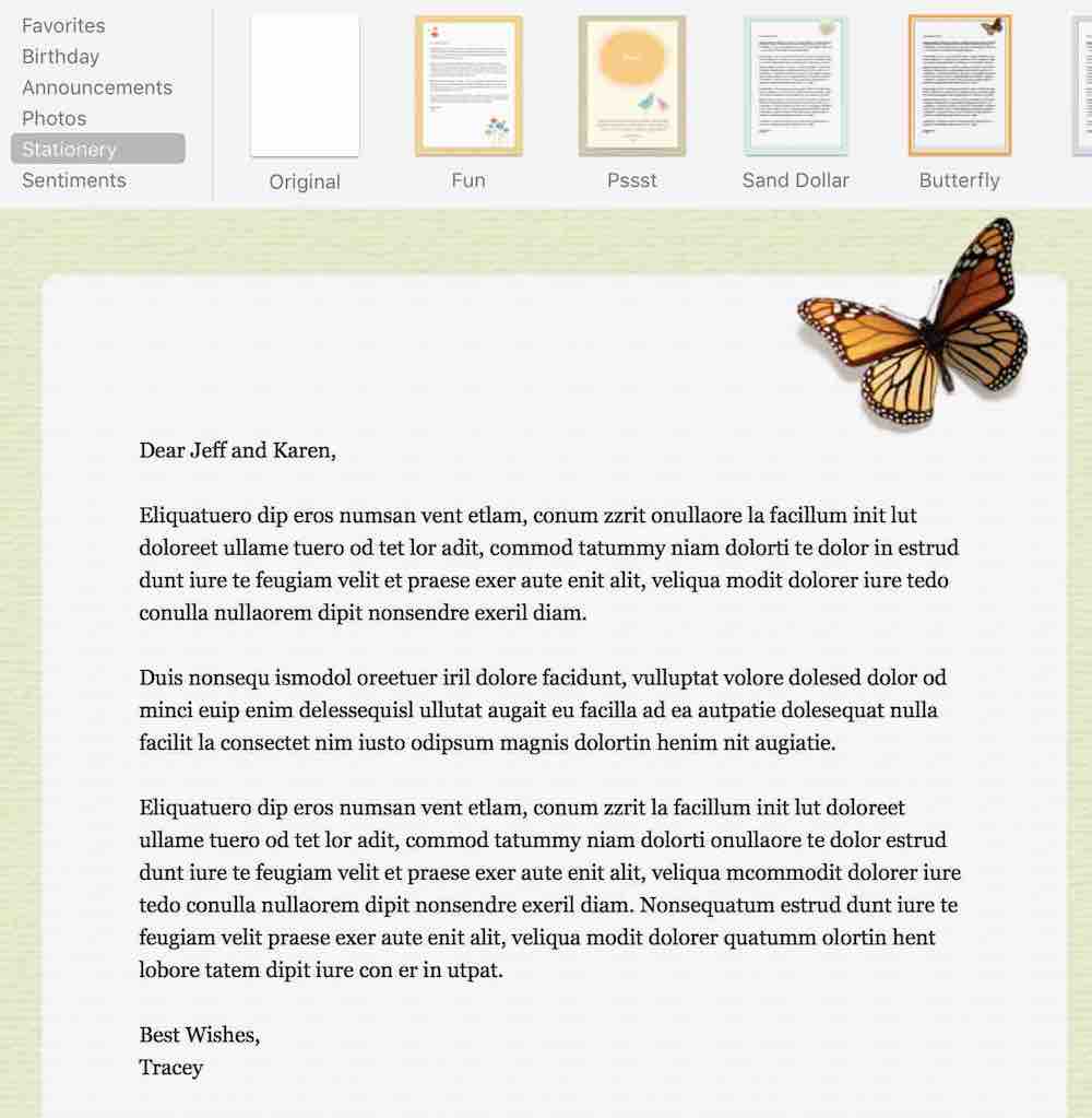 create mac mail stationery templates