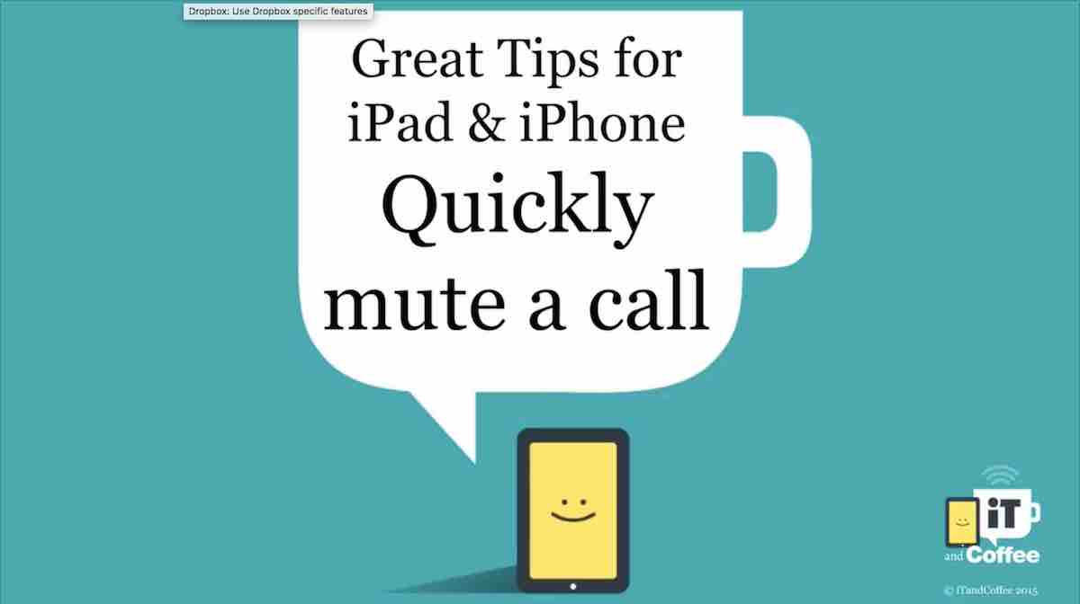 Muting a call on iPad & iPhone