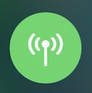 Mobile data active - symbol in control centre on iPhone
